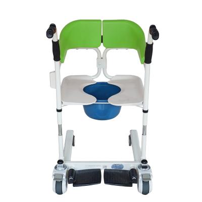 China Water Proof Hospital Transfer Toilet Commode Nursing Wheelchair For Elderly Handicapped for sale