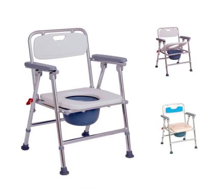 China Health Care Aluminum Bench Potty Foldable Commode Chairs For Disaled for sale