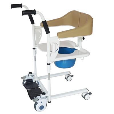 China Water Make Hot 2021 Design Patient Transfer Commode Chair With Wheel Resistant for sale