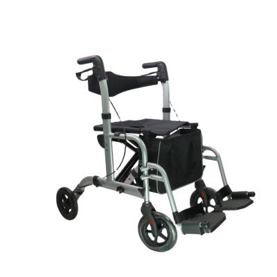 China Portable Outdoor Folding Walkers Rollators With Seat For The Elderly for sale