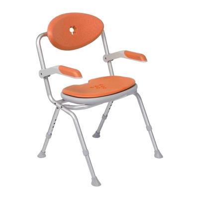 China Foldable PE+EVAseat Shower Aluminum Chair Tool Free Assembly For The Elderly And Disabled for sale