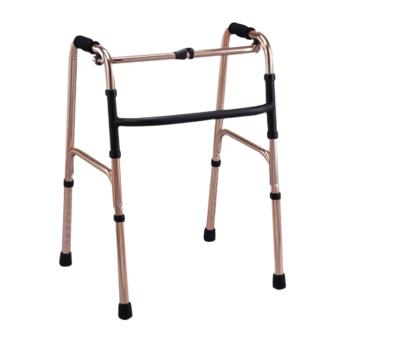 China New Fashion Bronze Color Rehabilitation Therapy Folding Walker Light Weight Anti-Slip For Adults for sale