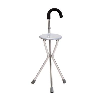 China Healthcare Elderly Disabled Walking Stick Aluminum Folding Cane With Seat Cane for sale