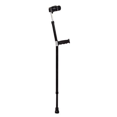 China Adjustable Aluminum Disabled Elbow Crutch Forearm Black Walking Stick For Disabled for sale