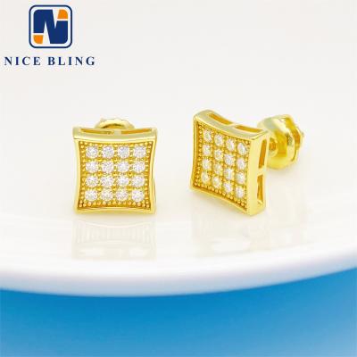 China Wholesale Price S925 Sterling Silver Prong Statement Earring Moissanite Diamond Luxury Style Kite Shape Pass Through Diamond Tester Fine Jewelry Earrings for sale