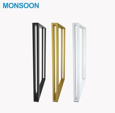 China Modern Wholesale Customized Stock Computer Furnitur Big Gold Metal Table Legs Iron Computer Dining Desk Legs for sale