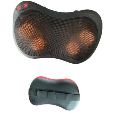 China Mini Body Neck and Back Massager 3D Shiatsu Massage Pillow Rechargeable Deep Heating Car Massage Cushion for sale