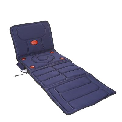 China Infrared heating and vibration massage massage mattress with therapy massage infrared heating bed cushion for sale