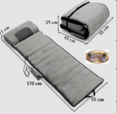 China LM-3007 Vibrating Body Neck Shiatsu Massage Mattress Therapy Bed Heat Massage Pad With Neck Massager for sale