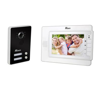 China New Color Aluminum Video Door Phone 7 Inch Wired Aluminum Alloy+Acrylic Touch Screen for sale