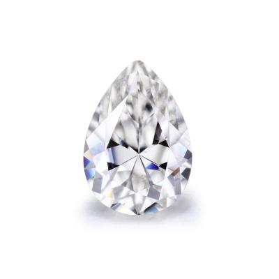 China Color set or fire new design synthetic loose moissanite moissanite gh white synthetic loose moissanite women jewelry pear shape 7*9 millimeter for sale