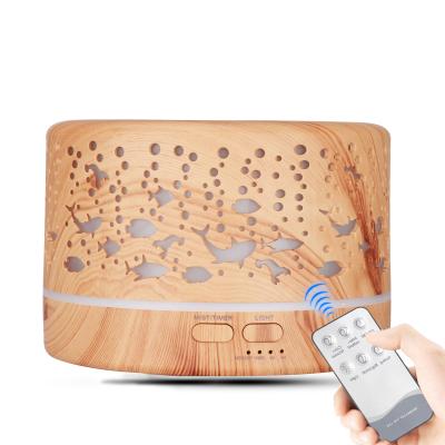 China Feel Wooden Comfortable Remote Control Grain Diffuser High Capacity 700ml Ultrasonic Ultrasonic Cool Mist RC Oils Diffuser for sale