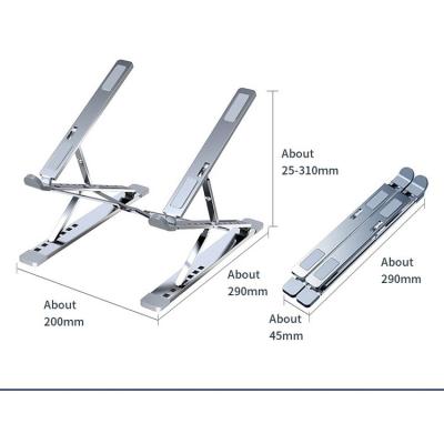 China Aviation Aluminum Alloy Wholesale OEM Aluminum Alloy Ergonomics Adjust Foldable Laptop Stand Foldable Adjustable To Laptop Tablet for sale