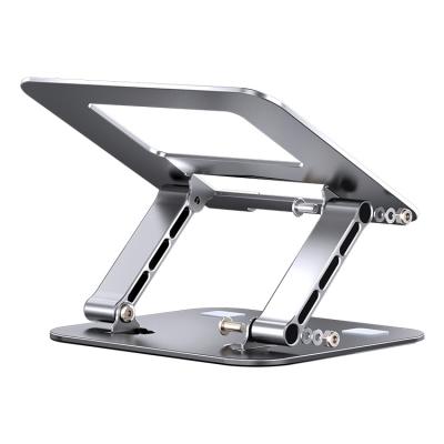 China (Size) Adjustable Multi Angle Lifting Adjustable Desk Silver Laptop Stand, Aluminum Alloy Laptop Stand Tablet Stand for sale