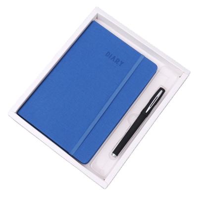 China China Factory Eco-friendly Paper Office Customized PU Hardcover Notebook With Pen for sale