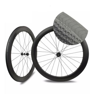 China Road Bikes New Product Dimple Quick Release Carbon Fiber Anvil Cycling Bicycle Wheels for sale