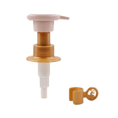 China Yellow Non Spill Ribbed Plastic Dispenser Pump For Hair Wash for sale