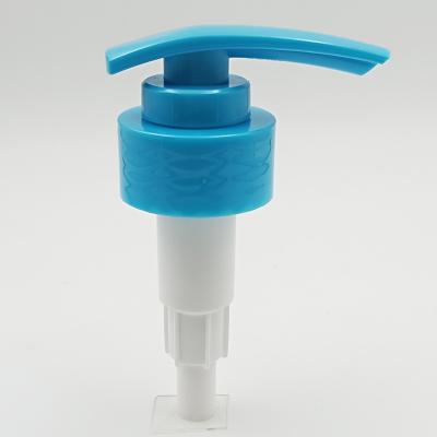 China Leak Proof Blue Plastic Pump Head For Liquid Cosmetic Bottle for sale