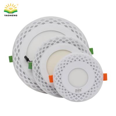 China Best Selling Industrial Aluminum 85-265Vsmart AC Led Double Color Square 18w Round Light Panel for sale