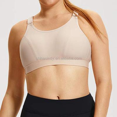 China Sindee Breathable Sublimation Custom Women Plus Size Solid Color High Print Wireless Sports Bra Only for sale