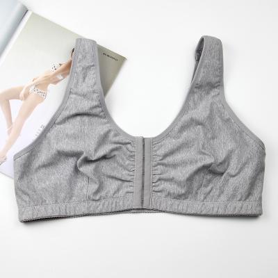 China Viable Courier Surgery Mastectomy Bra With Pocket Wholesale Front Closure Wireless Soft Cup Cotton Adult Medium BRAS Slim Straps for sale