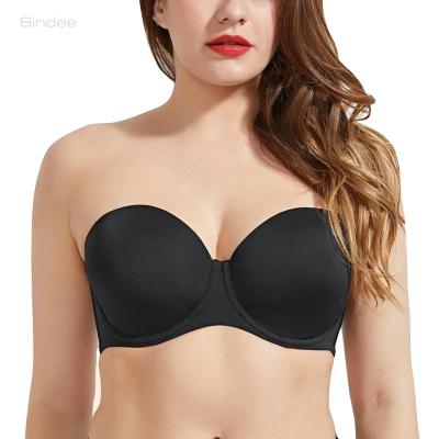 China Wholesale QUICK DRY Women's Full Backless Breathable Underwire Cutout Bra Figure Padded Strapless Bra for sale