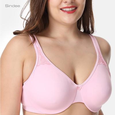 China Viable breathable full cup plus size bra ladies back youth close up dress dress big breast T-shirt bra for sale