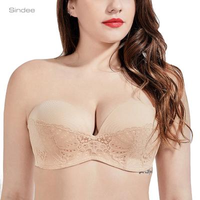 China Wholesale Viable Underwire Bra Large Strapless Bra Breathable Sexy Strapless Party Bra for sale