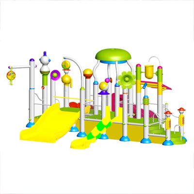 China Morandi Color System COWBOY Kid Water House Water Park Playground Outdoor Amusement Water House for sale