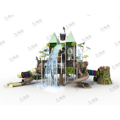 China Morandi Color System COWBOY Water Park Playground Equipment Children Amusement Park Waterfall Park Structure Water Chamber for sale