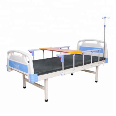 China 1 Function Material Plastic-spray Metal Frame Hydraulic Manual Hospital Bed for sale