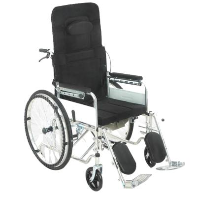 China High Quality Home Care Hospital Portable Full-lying Wheelchair for Disabled Elderly for sale