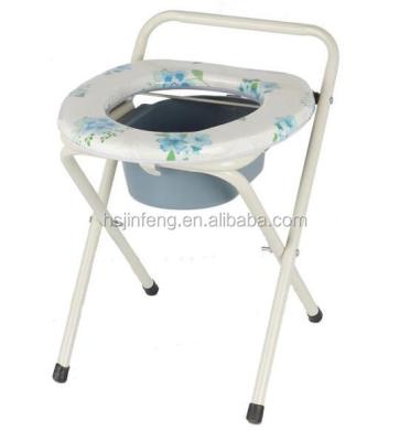 China Durable Steel Hospital Toilet Seat Soft Shower Commode Chair With Bedpan for sale