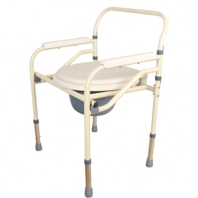 China Hospital Bathroom Toilet Commode Chair With Wheels For Disabled for sale