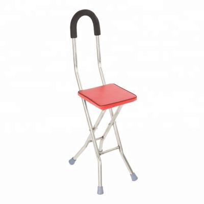 China Four Foldable Medical Legs Folding Crutch Chair For Disabled Elderly for sale