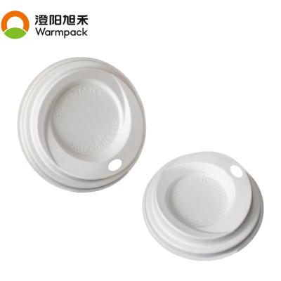 China Wholesale Contemporary Biodegrade Biodegradable Sugarcane S Coffee Paper Coffee Cup Lid Biodegradable Coffee Cup Lid 80mm/90mm for sale