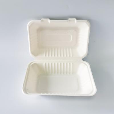 China Biodegradable compostable in 90 day 100% biodegradable and compostable takeaway lunch box for restaurant/hotel/fast food packaging for sale