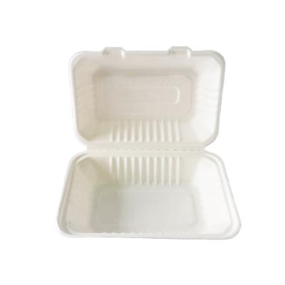 China Compostable Biodegradable Within 90 Days Compostable Sugar Cane Environmentally Friendly Traditional Takeout Box Lunch Box Takeaway Food Packaging for sale