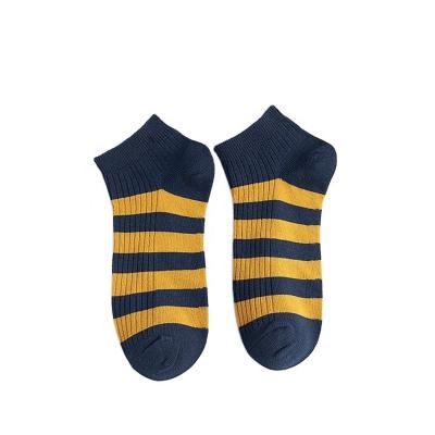 China Spring Bamboo 100% Cotton Fiber Men's Breathable Gentleman Ankle Boat Socks for sale