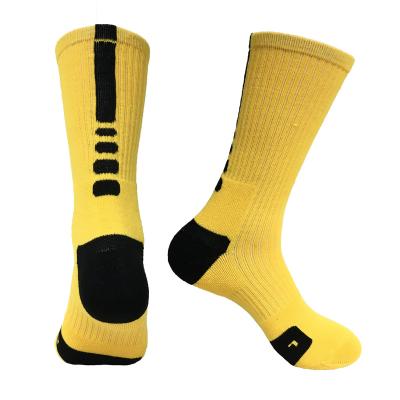 China Custom Men's QUICK DRY GYM Custom Basketball Logo Elite Compression Cotton Sports Socks for sale