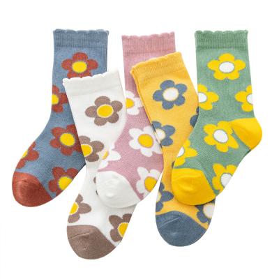 China New Arrival Lovely QUICK DRY Waterproof Breathable Novelty Printed Flower Baby Kids Socks for sale