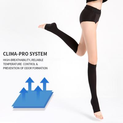 China Medical Grade SQ-010 Open Toe Knee High Compression Socks for sale