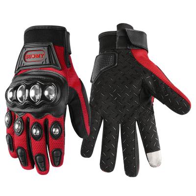 China Hot Selling Full Finger Elasticity Motorcycle Breathable Non-slip Windproof Durable Protection Riding Gloves For Men And Women for sale