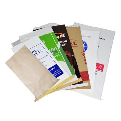 China Raw Material Pp Woven 20kg Kraft Paper Bag Cement Kraft Paper Packing Bag zu verkaufen