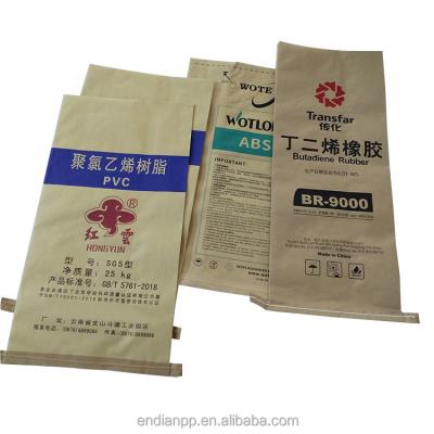 China Empty Cement Bags Price 20 Kg 25 Kg Kraft Paper Bag Cement Bag For Industrial zu verkaufen