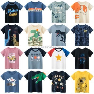 China 2022 Summer Short Sleeve Children's Shorts Hugh Dinosaur Cartoon Anti-Shrink Cotton Printed Boys T-shirt 2022 Manufacturers Direct Wholesale for sale