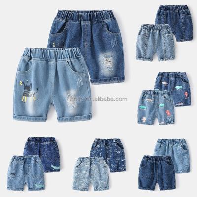 China Color Fade Proof Boys Denim Shorts Summer Use New Children's Wear Cartoon Pants In The Pants Five Minute Hot Pants Slightly for sale