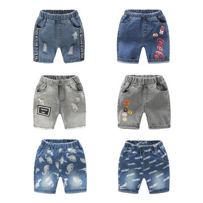 China New Boys Clothing Fade Proof Summer Color Denim Shorts Thin Medium Baby Pants for sale