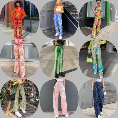 China Anti-wrinkle European Style Ins Personality Tie-Dye High Street Loose Wide Foot Casual Pants Women's Casual Pants for sale