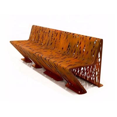 China Modern High Quality Iron Bench Patio Benches Steel Outdoor Park Seat for sale